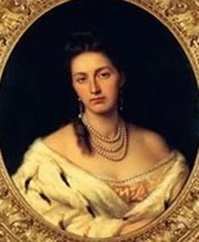 Ritratto di Maria Vittoria dal'Pozzo della Cisterna, moglie di Amedeo di Savoia, 1873 - Palazzo Nazionale di Ajuda
